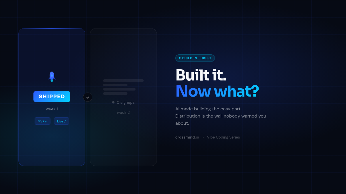 You Vibe Coded a Product. Now What?