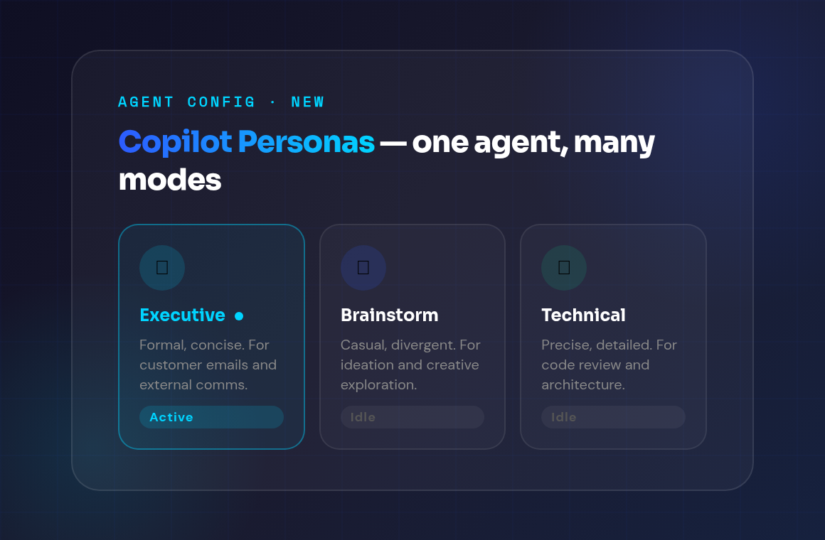 Copilot persona configuration