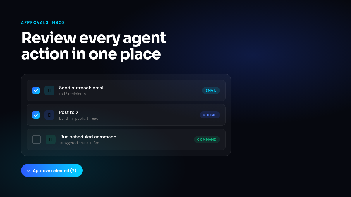 Inbox-style approvals with bulk actions