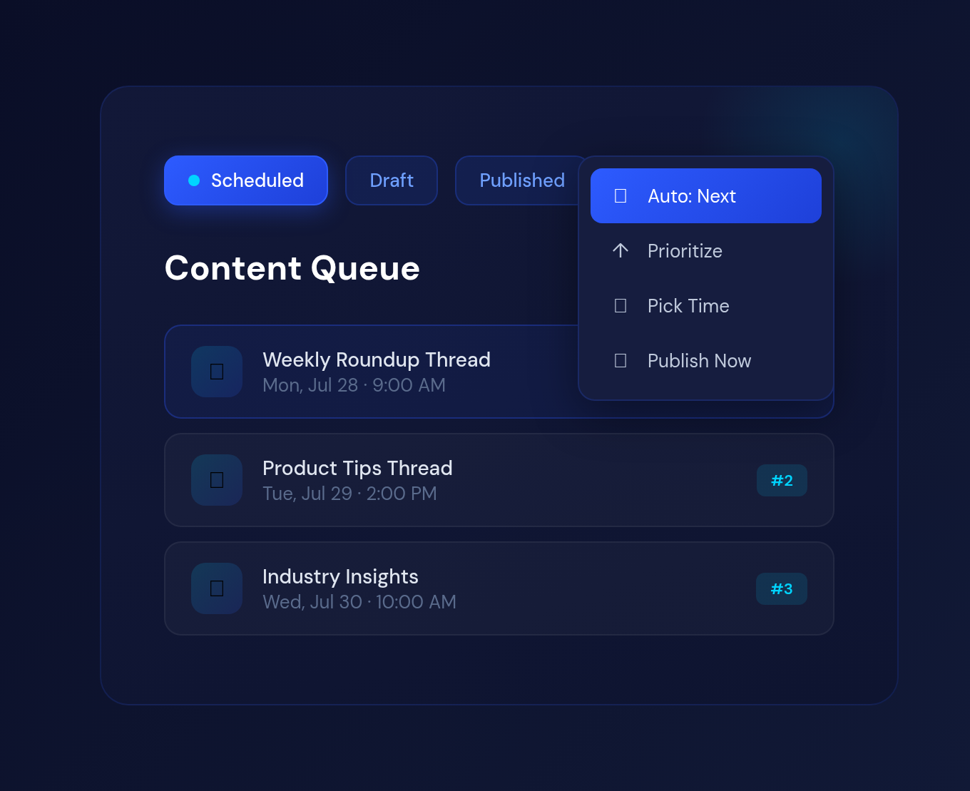 Scheduling redesign