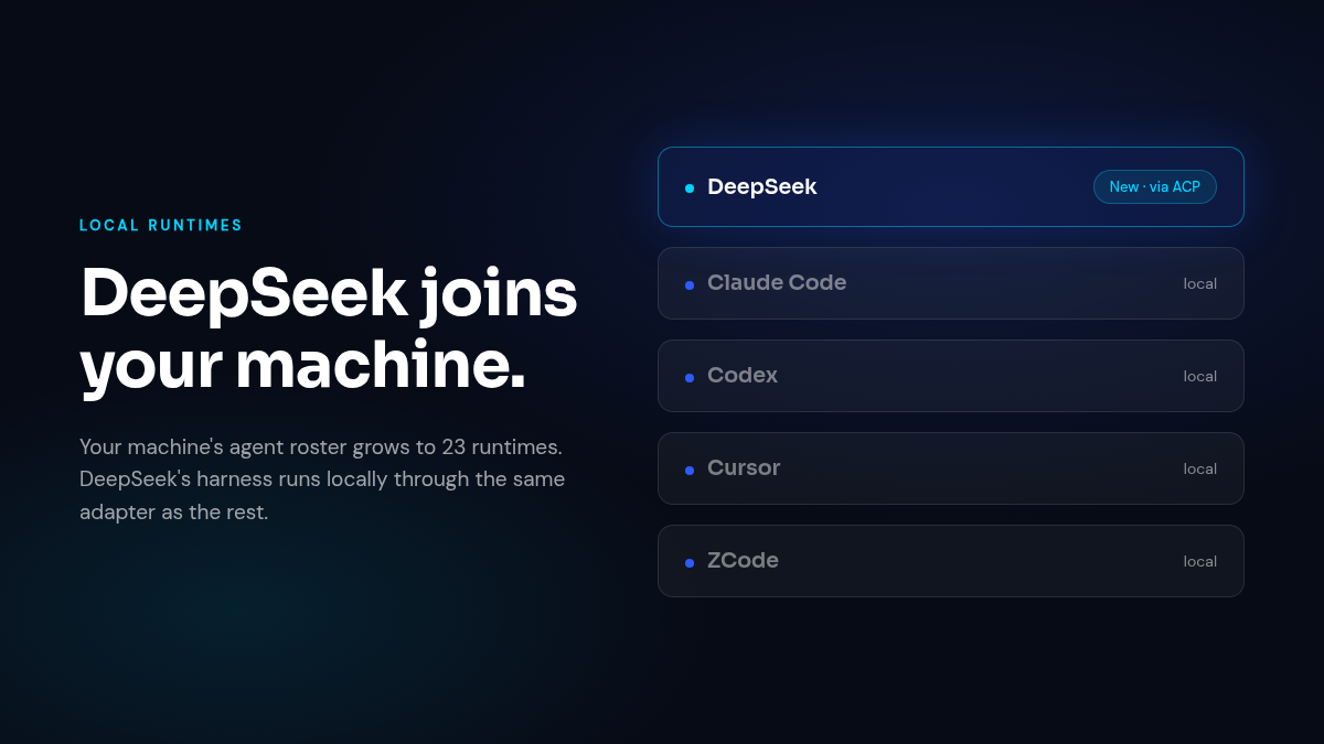 DeepSeek joins the local runtime roster